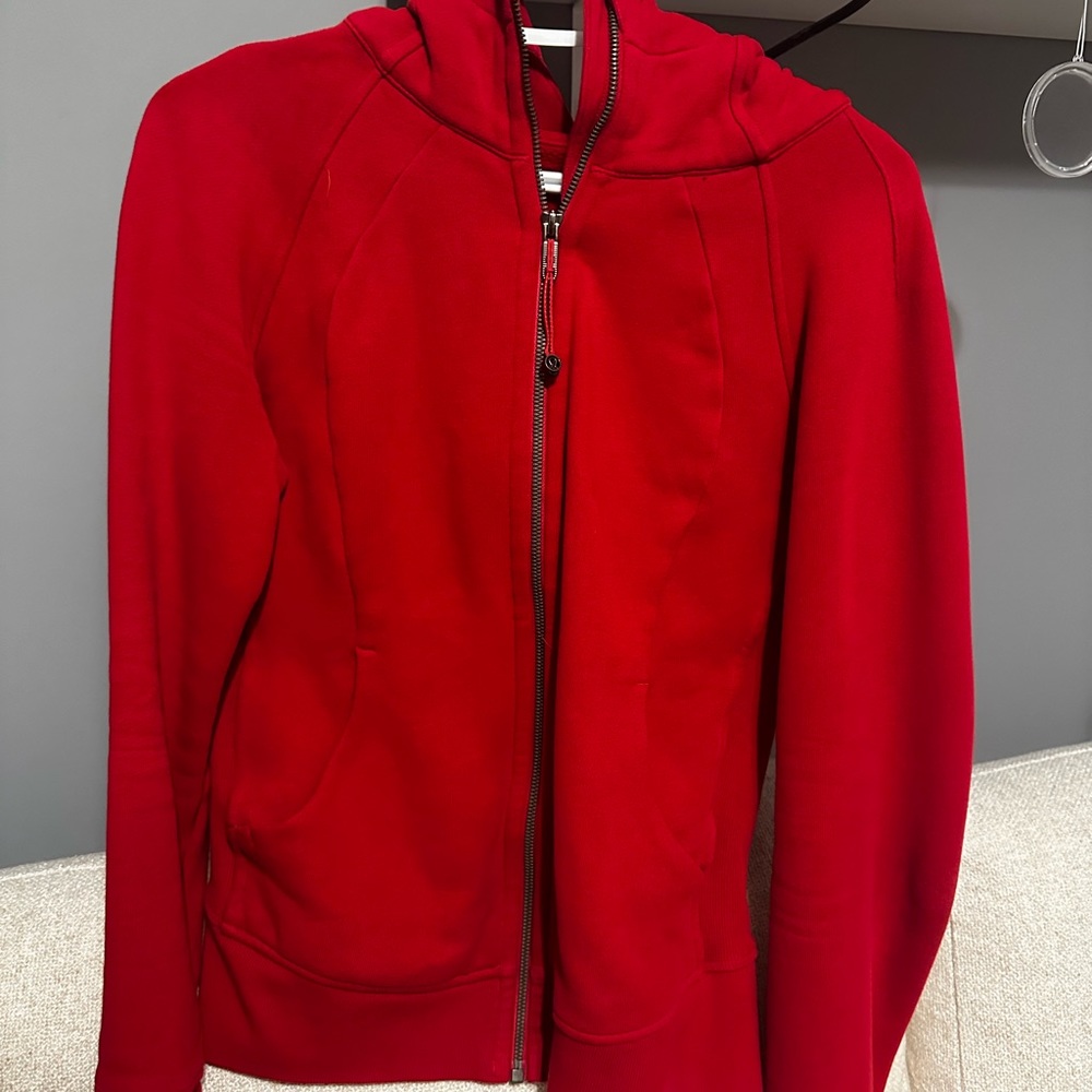 dark red lululemon scuba hoodie